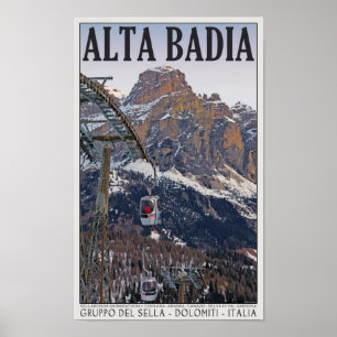 Poster Sella Ronda - Alta Badia Gondola