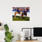 Poster Selle Américaine Sur Le Portrait Du Rail Horse (Bureau à domicile)