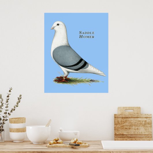 Poster Selle bleue Homer (Cuisine)