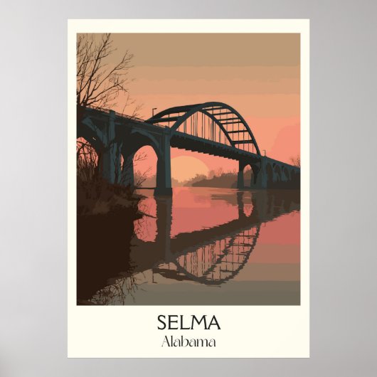 Poster Selma Alabama Edmund Pettus Bridge (Devant)