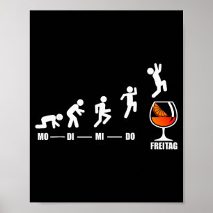 Poster Semaine d'Aperol Spritz Enfin vendredi week-end Ap