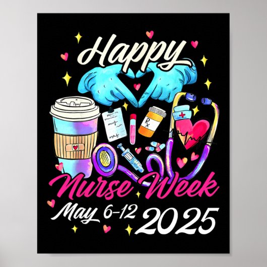 Poster Semaine d'appréciation des infirmières - Joyeuses  (Devant)