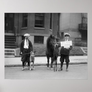 Poster Semaine de la bonté envers les animaux, 1923. Phot