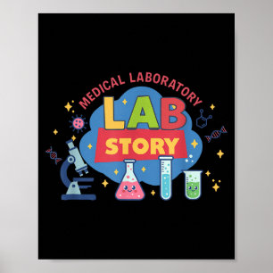Poster Semaine de laboratoire 2026 science médicale drôle