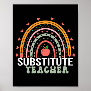 Poster Semaine de professeur suppléant Femmes Retour à l'