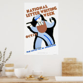 Poster Semaine de rédaction de lettres 1940 WPA (Cuisine)