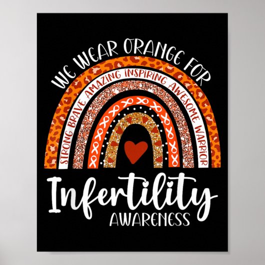 Poster Semaine de sensibilisation à l'infertilité Orange (Devant)