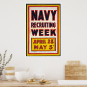 Poster Semaine du recrutement de la Marine (Cuisine)