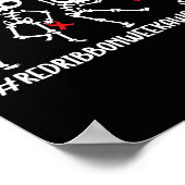 Poster Semaine du ruban rouge Sensibilisation Squelette H (Coin)