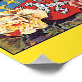 Poster Semaine vintage De L'Aviation À Lyon France (Coin)