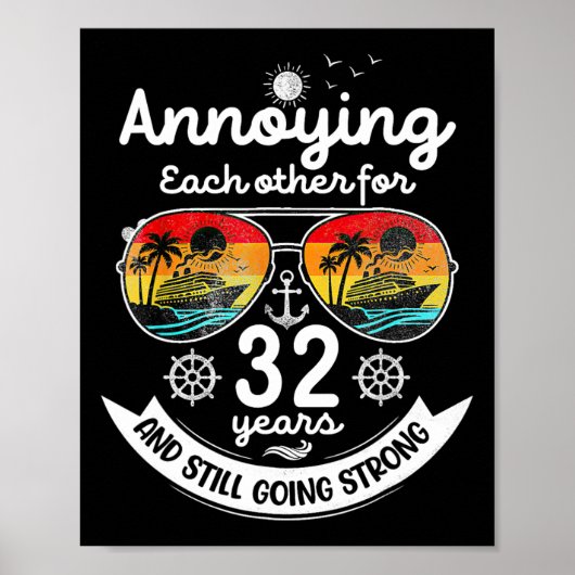 Poster S'embêter 32 ans 32e anniversaire de mariage (Devant)