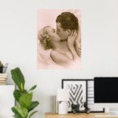 Poster S'embrasser en rose (Bureau à domicile)