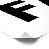 Poster semi-brillant de 20 x 20 pouces "MARCHER DA (Coin)