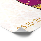 Poster Semi Saree cérémonie mignonne fille indienne signe (Coin)