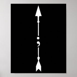 Poster Semicolon de la flèche des femmes Sensibilisation