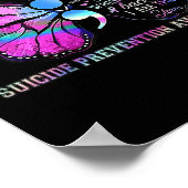 Poster Semicolon de papillon Sensibilisation à la prévent (Coin)
