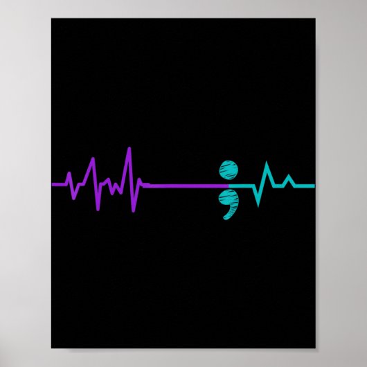 Poster Semicolon de sensibilisation à la prévention du su (Devant)