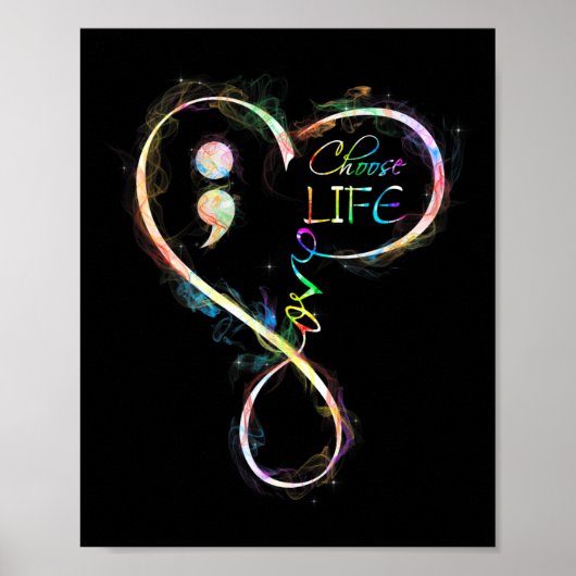Poster Semicolon de sensibilisation à la prévention du su (Devant)