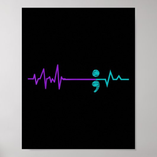 Poster Semicolon de sensibilisation à la prévention du su (Devant)
