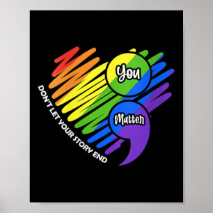 Poster Semicolon de sensibilisation à la santé mentale de