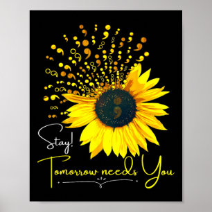 Poster Semicolon de tournesol S