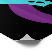 Poster Semicolon du ruban pourpre turquoise Prévention du (Coin)