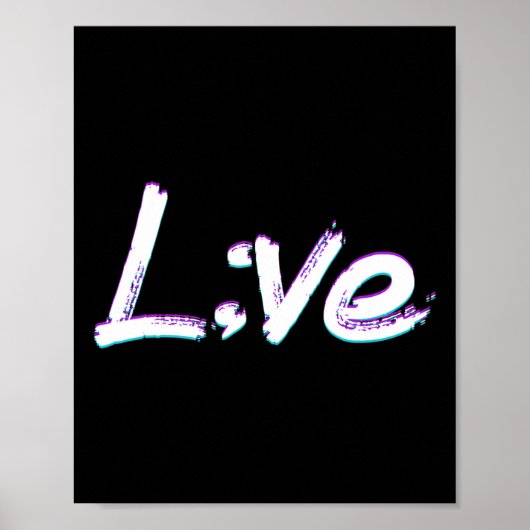 Poster Semicolon en direct Sensibilisation à la préventio (Devant)