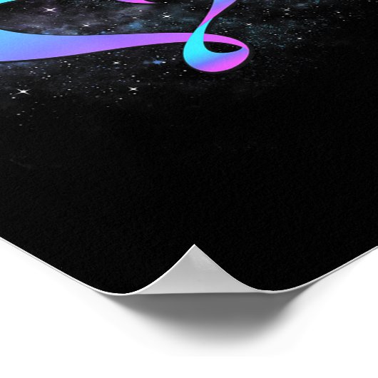 Poster Semicolon en forme cardiaque - Sensibilisation à l (Coin)