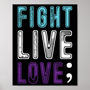 Poster Semicolon Espère Une Sensibilisation Au Suicide Po