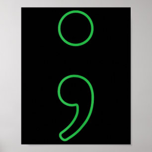 Poster Semicolon Mois de sensibilisation à la santé menta