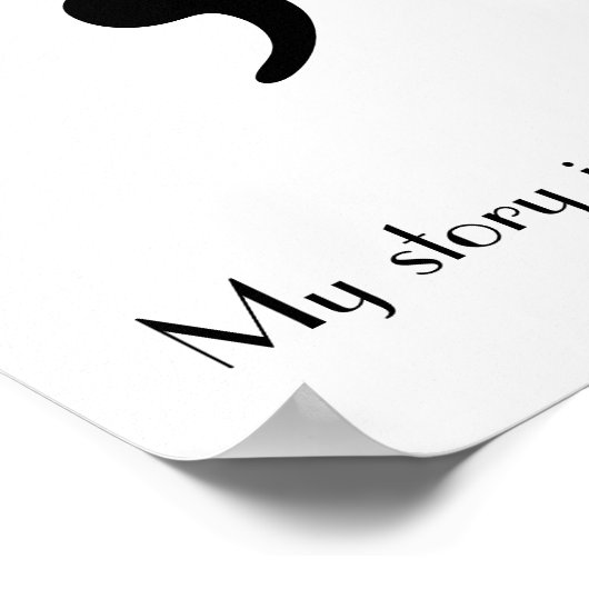 Poster Semicolon / Mon histoire n'est pas encore terminée (Coin)