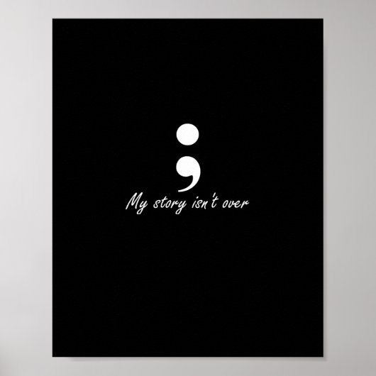 Poster Semicolon Mon histoire n'est pas sur manches longu (Devant)