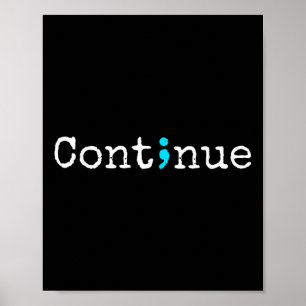 Poster Semicolon Santé mentale &amp; Prévention du suicid