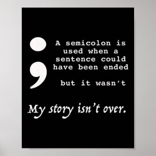 Poster Semicolon Sensibilisation à la prévention du suici