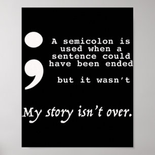 Poster Semicolon Sensibilisation à la prévention du suici
