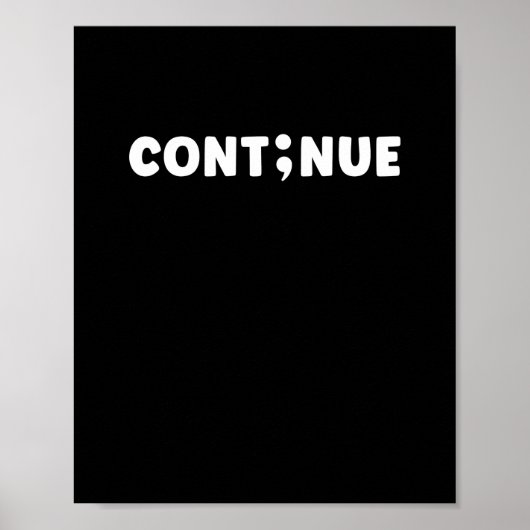 Poster Semicolon Suicide Prevention (Devant)