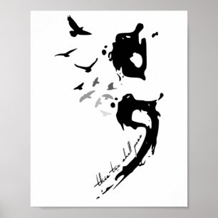 Poster Semicolon sur les problèmes de santé mentale