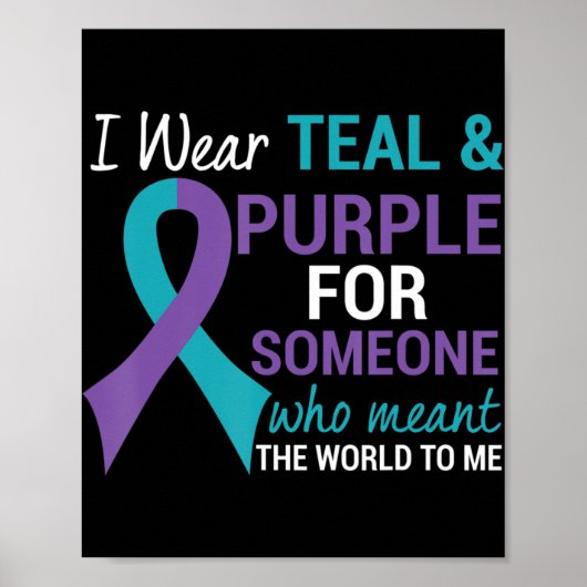 Poster Semicolon Turquoise et violet sensibilisation au s (Devant)