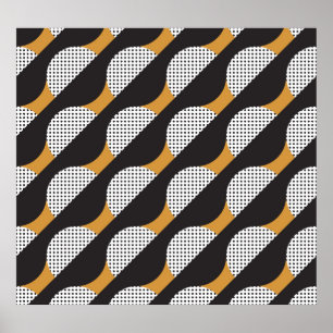 Poster Semicules et points, motif géométrique.