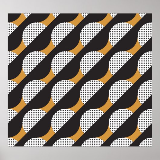 Poster Semicules et points, motif géométrique. (Devant)