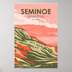 Poster Seminoe State Park Wyoming Vintage