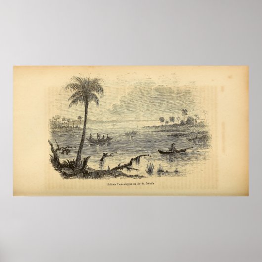 Poster Séminoles sur la rivière St. Johns (Devant)