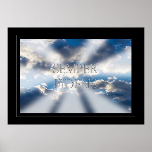 Poster Semper Fidelis et Nuages (Devant)