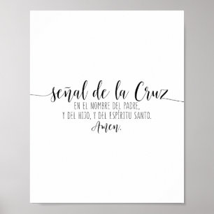 Poster Señal De La Cruz. En El Nombre Del Padre