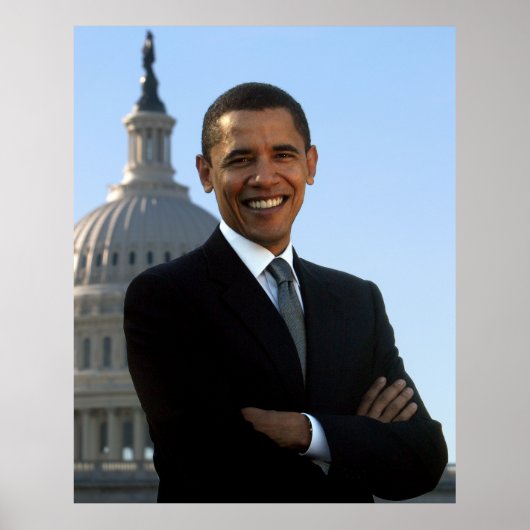 Poster Sénateur américain, 44e président américain Barack (Devant)