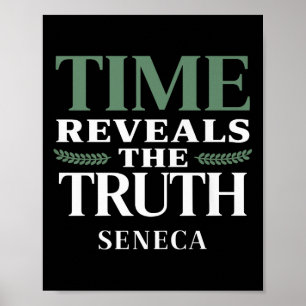 Poster Seneca Citation Le temps révèle la vérité philosop