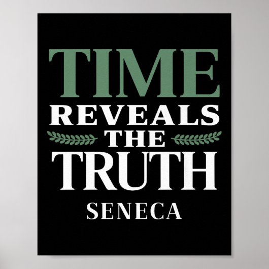 Poster Seneca Citation Le temps révèle la vérité philosop (Devant)