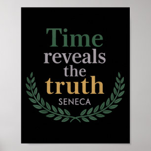 Poster Seneca Citation Le temps révèle la vérité philosop