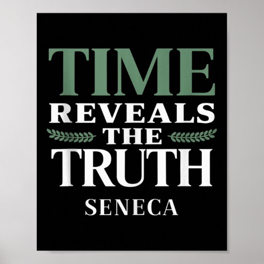 Poster Seneca Citation Le temps révèle la vérité philosop (Devant)