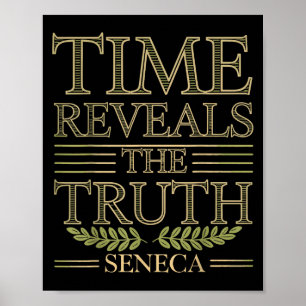 Poster Seneca Citation Le temps révèle la vérité Sagesse